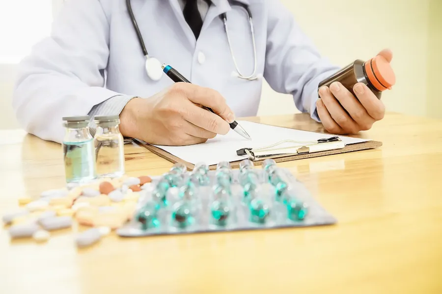 Medication and a prescription pad
